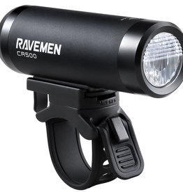 Ravemen CR500 USB Rechargeable DuaLens Front Light with Remote in Matt/Gloss Black (500 Lumens)