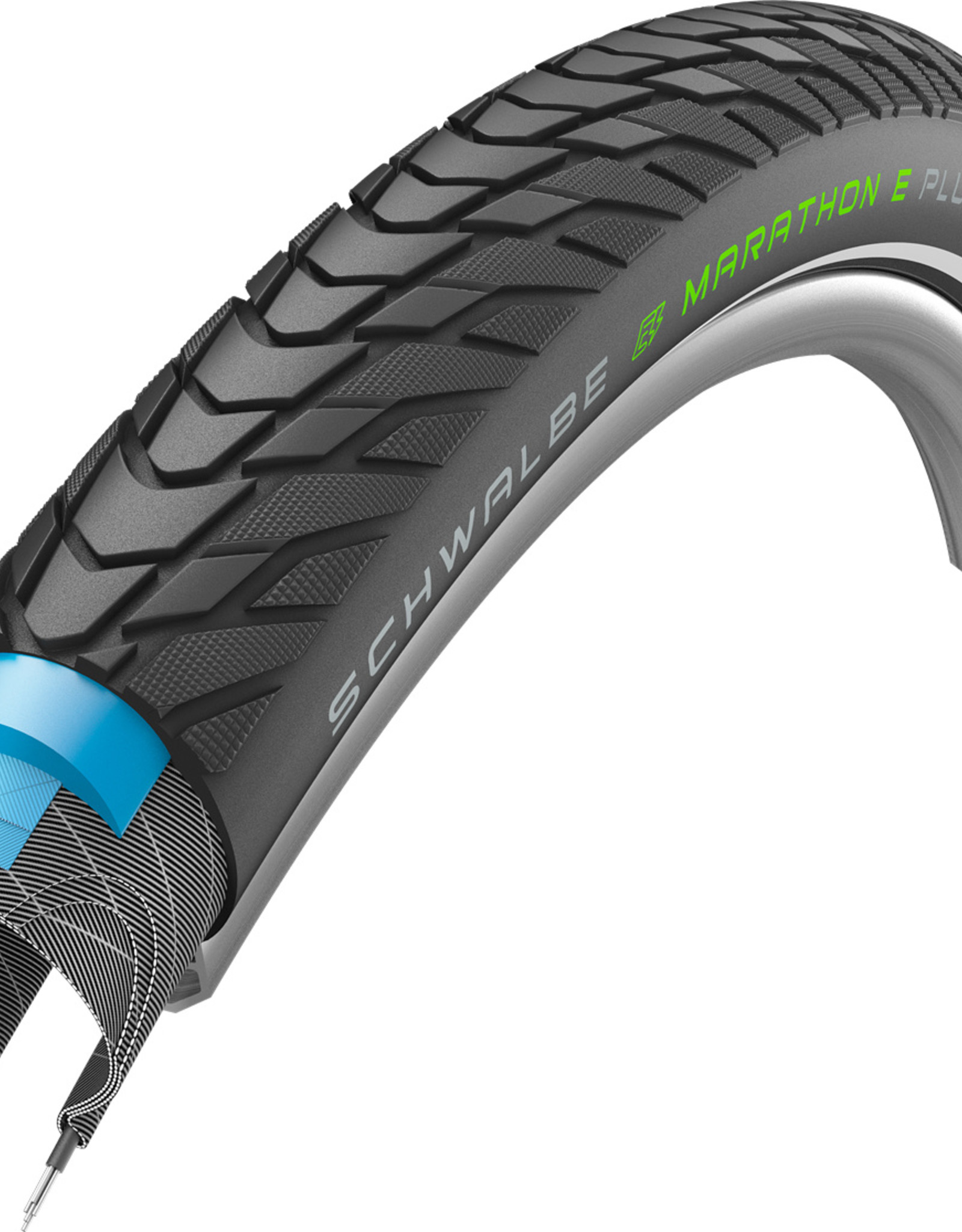 Schwalbe Marathon E-Plus Addix-E Performance Smart DualGuard Tyre in Black (Wired)