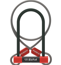 Zefal K-Traz U13 U-Lock with Cable 230mm. SOLD SECURE Silver