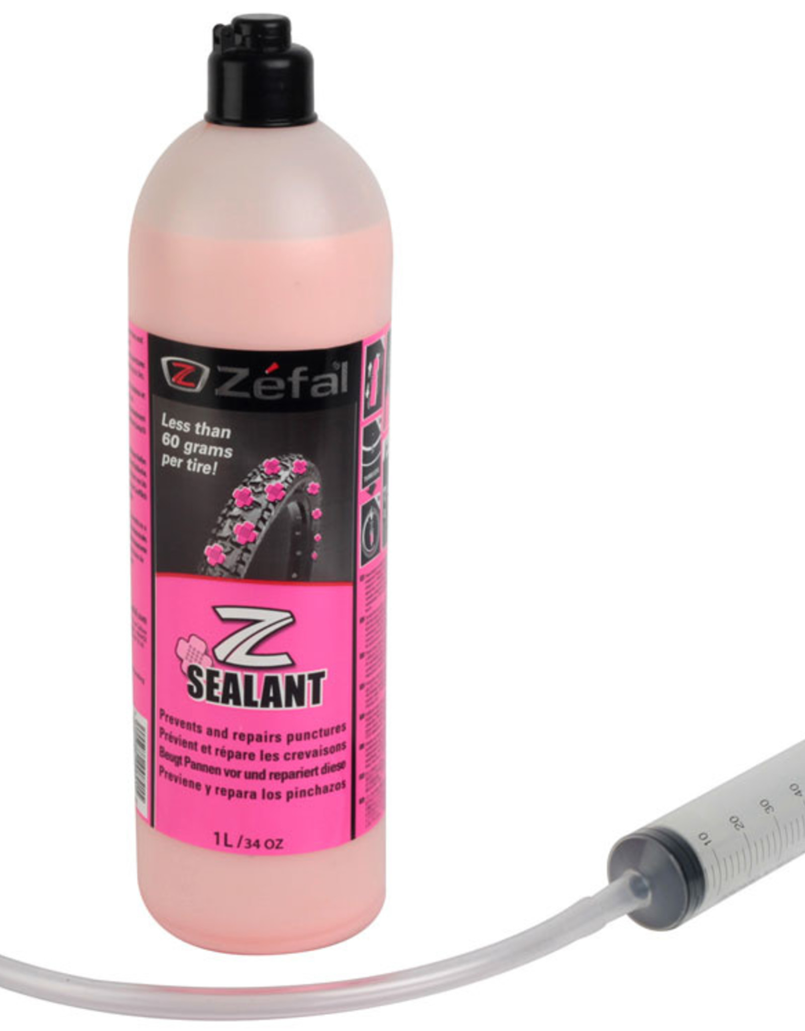 Zefal Z Sealant Bottle with Syringe - 1 Litre