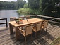 Teakhouten tuinset met Bulat tuinstoelen Teakhouten tuinset met Bulat tuinstoelen