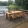 JoJo Living Teakhouten tuinset met Kotak tuinstoelen JoJo Living Teakhouten tuinset met Kotak tuinstoelen