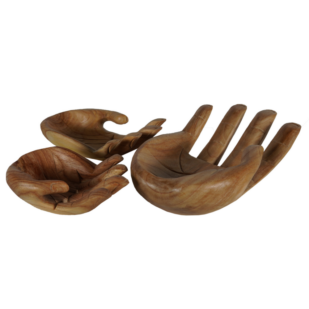 JoJo Living Suarhouten schaal hand JoJo Living Suarhouten schaal hand