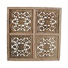 JoJo Living Teakhouten muurdecoratie houtsnijwerk JoJo Living Teakhouten muurdecoratie houtsnijwerk