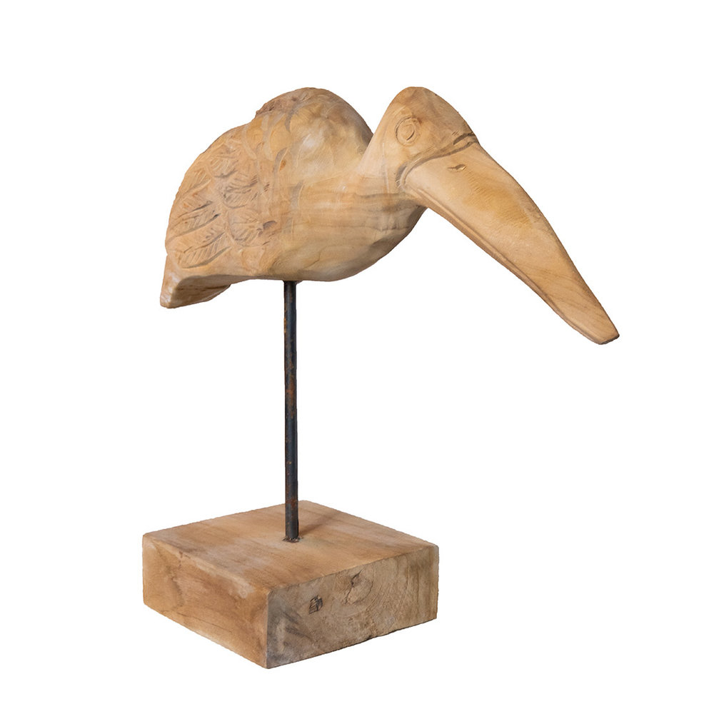 JoJo Living Teakhouten vogel Paruh