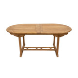 JoJo Living Teakhouten uitschuifbare tuintafel ovaal JoJo Living Teakhouten uitschuifbare tuintafel ovaal
