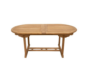 JoJo Living Teakhouten uitschuifbare tuintafel ovaal JoJo Living Teakhouten uitschuifbare tuintafel ovaal