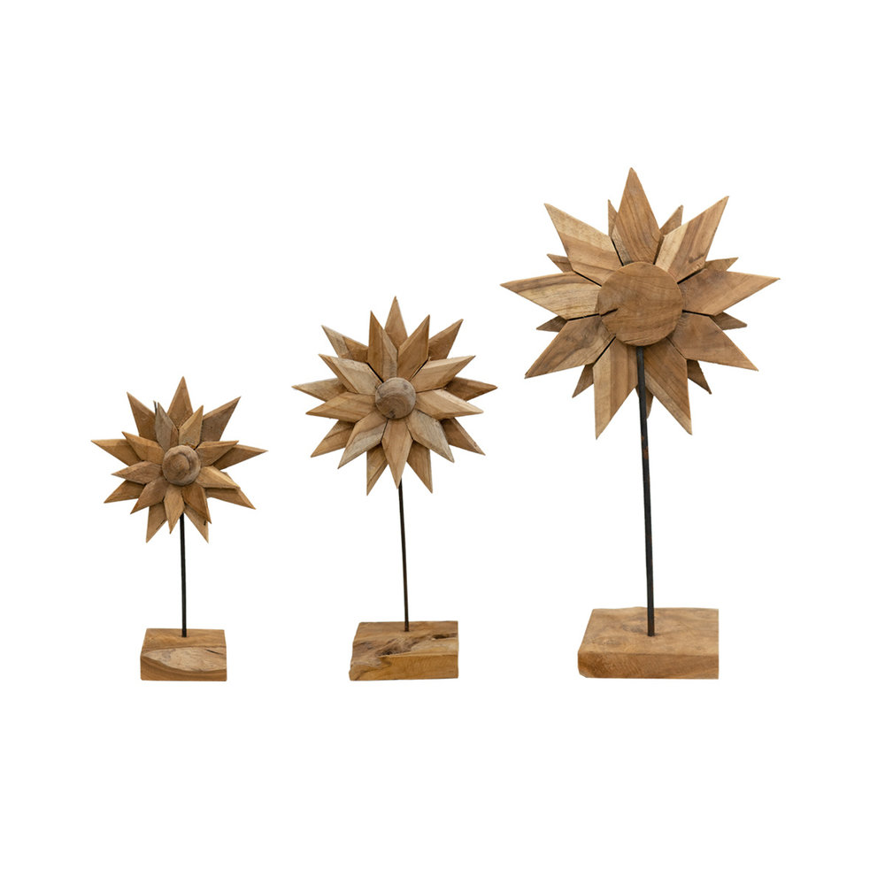 JoJo Living Teakhouten zonnebloem