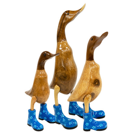 JoJo Living Houten eenden blauwe schoenen