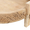 JoJo Living Teakhouten bijzettafel houtsnijwerk JoJo Living Teakhouten bijzettafel houtsnijwerk