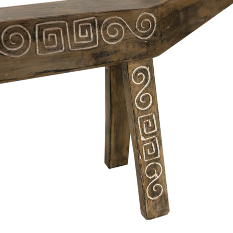 JoJo Living Teakhouten bankje krokodil