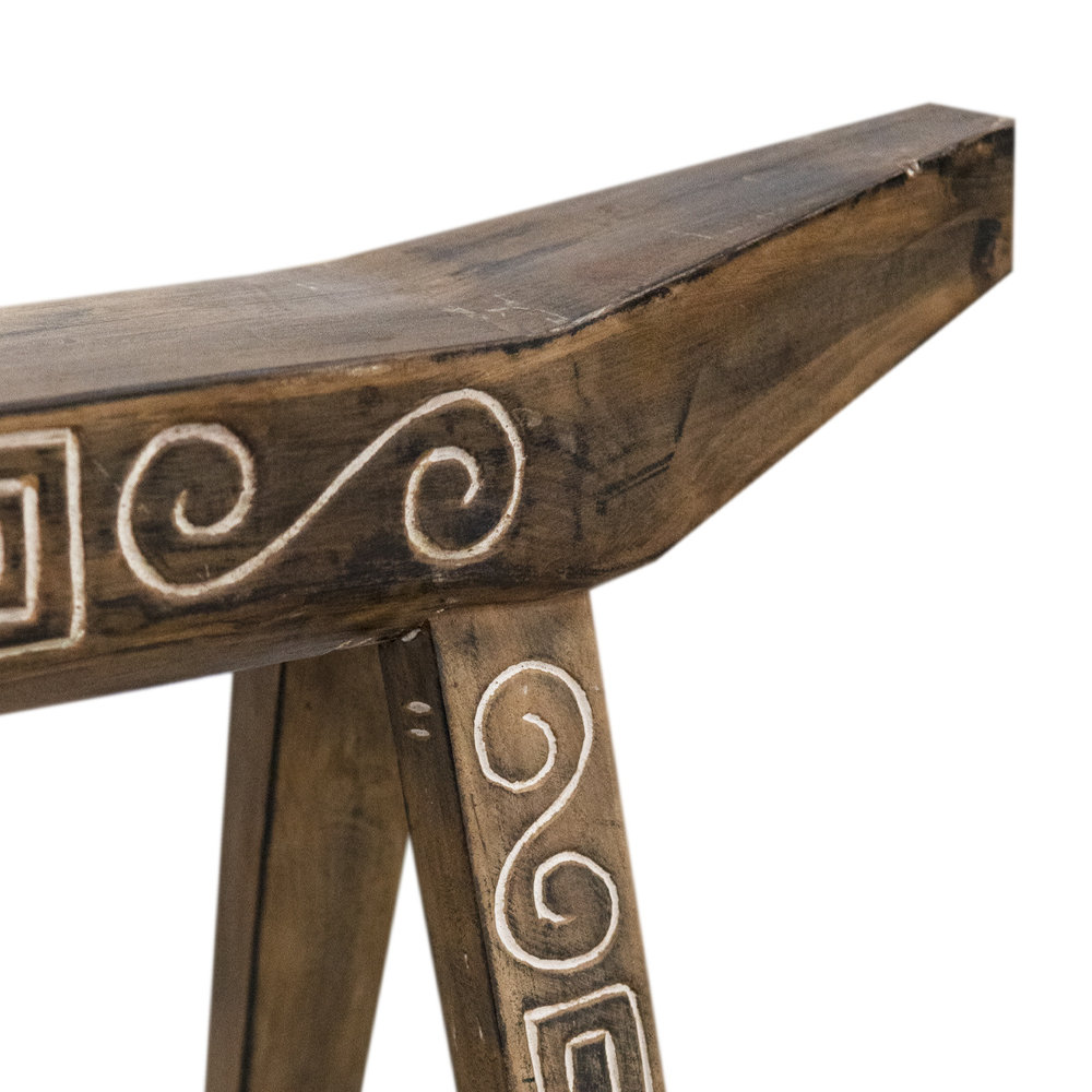 JoJo Living Teakhouten bankje krokodil