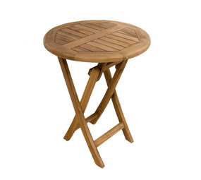 JoJo Living Teakhouten klaptafel Tuban rond JoJo Living Teakhouten klaptafel Tuban rond