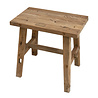 JoJo Living Recycled teakhouten kruk rustiek JoJo Living Recycled teakhouten kruk rustiek