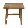 JoJo Living Recycled teakhouten kruk rustiek JoJo Living Recycled teakhouten kruk rustiek