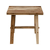 JoJo Living Recycled teakhouten kruk rustiek JoJo Living Recycled teakhouten kruk rustiek