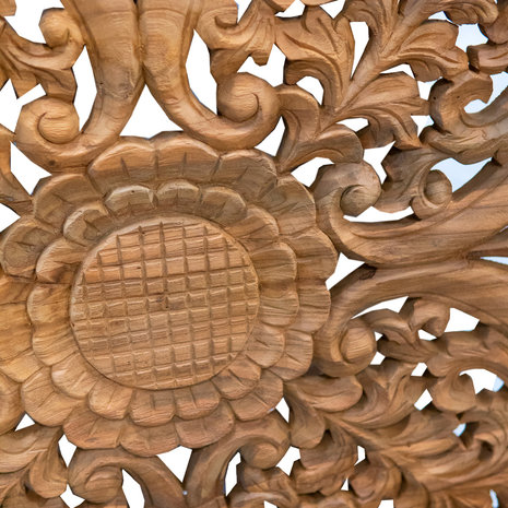 Luxe vermogen Terug, terug, terug deel Teakhouten wanddecoratie houtsnijwerk Balak | JoJo Living - JoJo Living