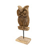 JoJo Living Teakhouten uil op standaard JoJo Living Teakhouten uil op standaard