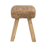 JoJo Living Gevlochten kruk van waterhyacint JoJo Living Gevlochten kruk van waterhyacint