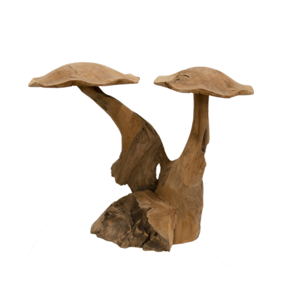 JoJo Living Teakhouten paddenstoel dubbel