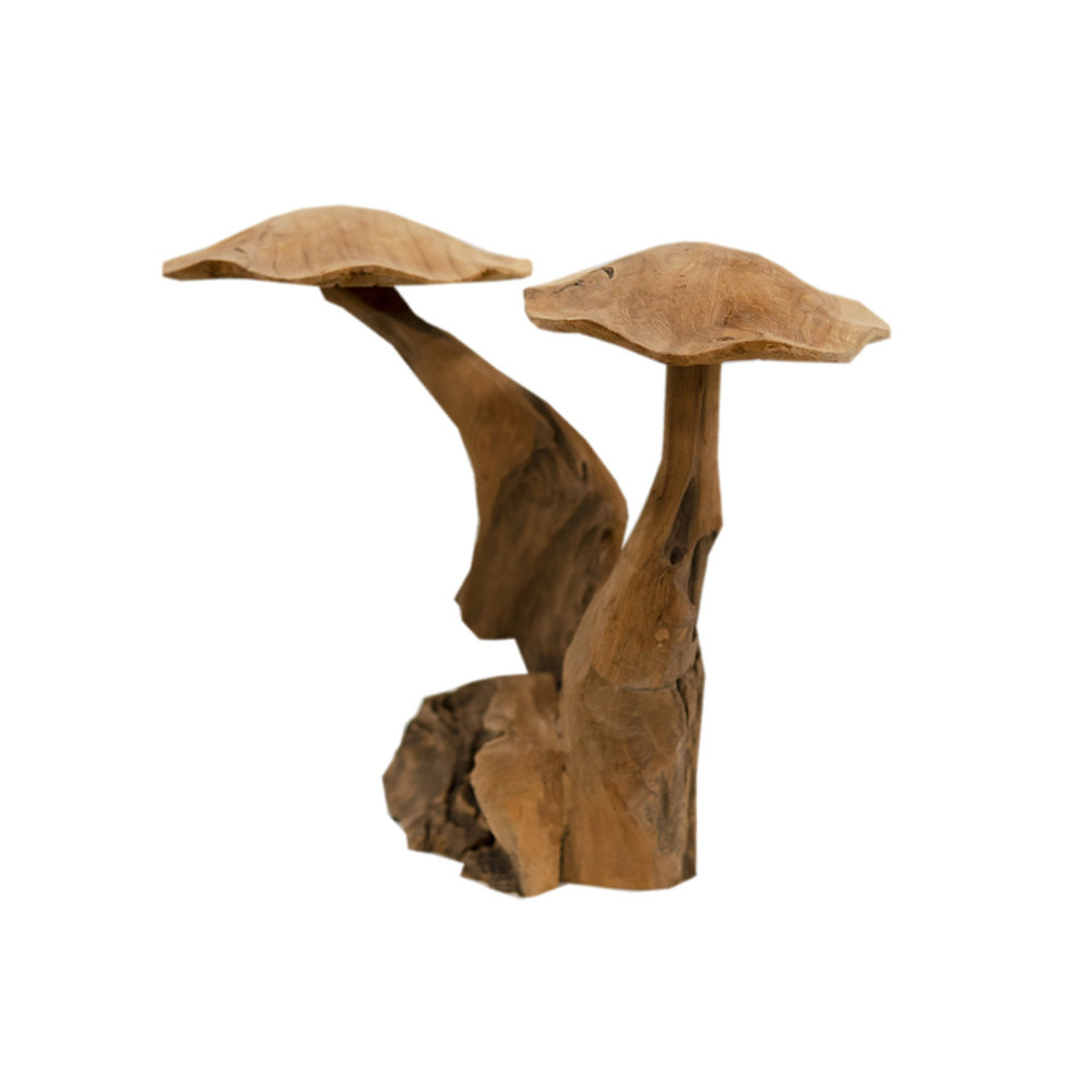JoJo Living Teakhouten paddenstoel dubbel