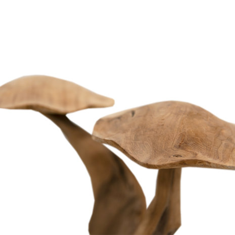 JoJo Living Teakhouten paddenstoel dubbel