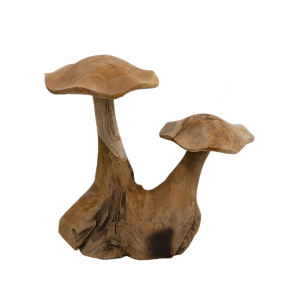 JoJo Living Teakhouten paddenstoel dubbel