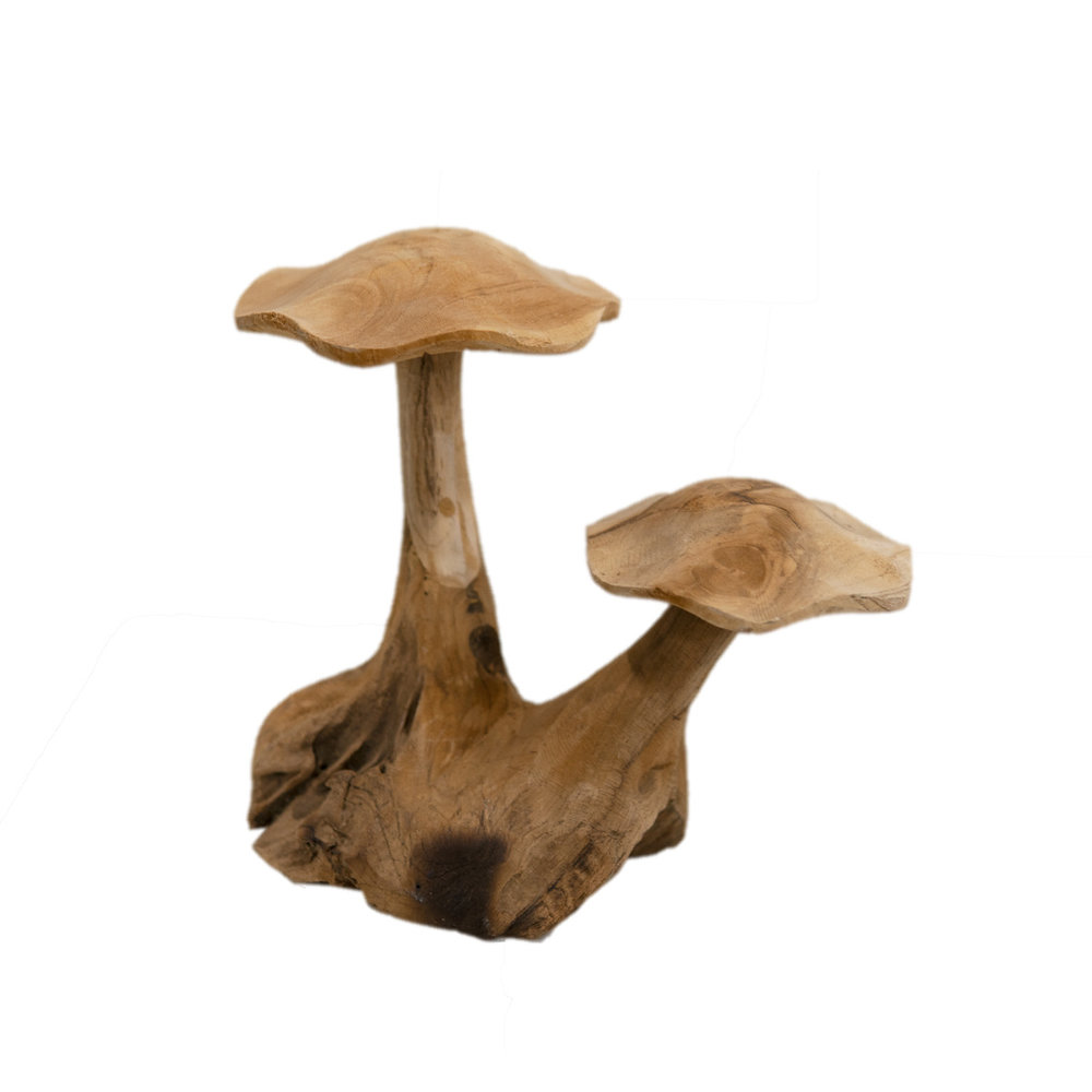 JoJo Living Teakhouten paddenstoel dubbel