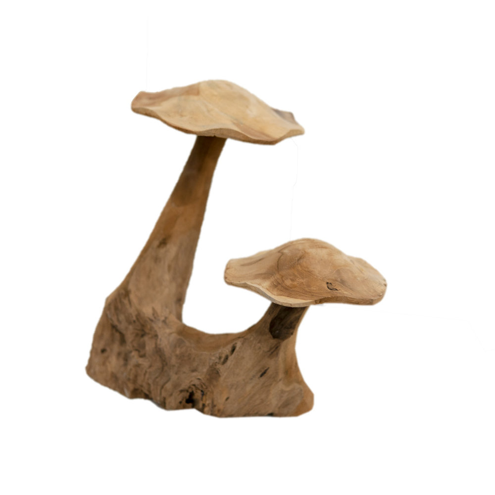 JoJo Living Teakhouten paddenstoel dubbel