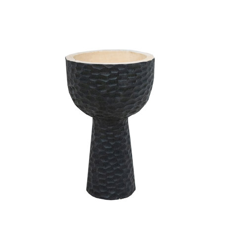 JoJo Living Suarhouten decoratieve  kom op voet JoJo Living Suarhouten decoratieve  kom op voet