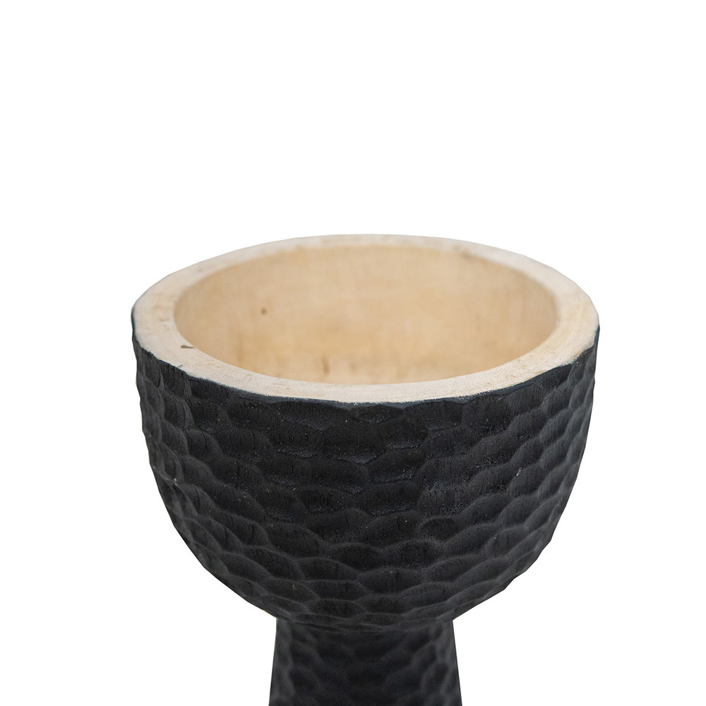 JoJo Living Suarhouten decoratieve  kom op voet JoJo Living Suarhouten decoratieve  kom op voet
