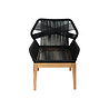 JoJo Living Rhodes Rope tuinstoel - Zwart JoJo Living Rhodes Rope tuinstoel - Zwart