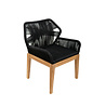 JoJo Living Rhodes Rope tuinstoel - Zwart JoJo Living Rhodes Rope tuinstoel - Zwart