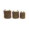 JoJo Living Mand Zigzag Zwart - Set van 3 JoJo Living Mand Zigzag Zwart - Set van 3