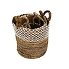 JoJo Living Bananenmand Kawung Ruit - Set van 4 JoJo Living Bananenmand Kawung Ruit - Set van 4