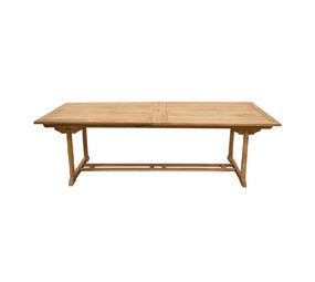 JoJo Living Teakhouten uitschuifbare tuintafel JoJo Living Teakhouten uitschuifbare tuintafel