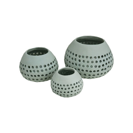 JoJo Living Polka waxinelichthouders Sage Groen- diverse afmetingen JoJo Living Polka waxinelichthouders Sage Groen- diverse afmetingen