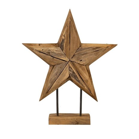 JoJo Living Teakhouten kerstster - diverse afmetingen