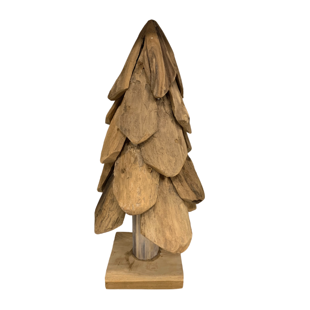 Teakhouten kerstboom op voet Kerstdecoratie JoJo Living Zwolle