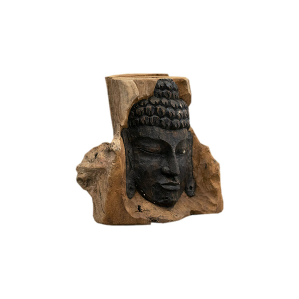 JoJo Living Boeddha gezicht op hout JoJo Living Boeddha gezicht op hout