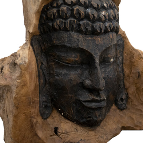 JoJo Living Boeddha gezicht op hout JoJo Living Boeddha gezicht op hout