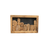 JoJo Living Teakhouten wanddecoratie familie JoJo Living Teakhouten wanddecoratie familie