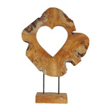 JoJo Living Teakhouten ornament Hart S JoJo Living Teakhouten ornament Hart S