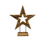 JoJo Living Teakhouten ster open -  diverse afmetingen JoJo Living Teakhouten ster open -  diverse afmetingen