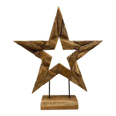 JoJo Living Teakhouten ster open -  diverse afmetingen