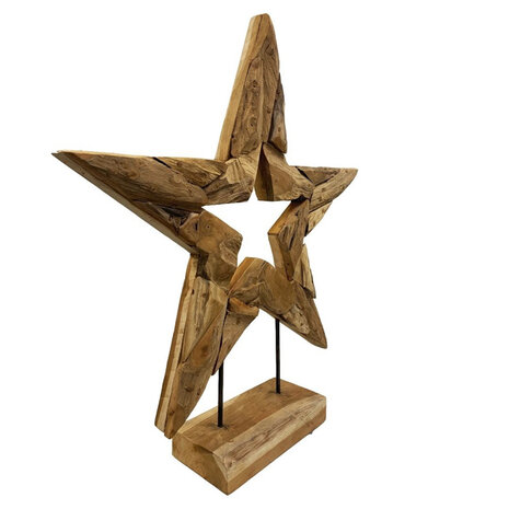 JoJo Living Teakhouten ster open -  diverse afmetingen