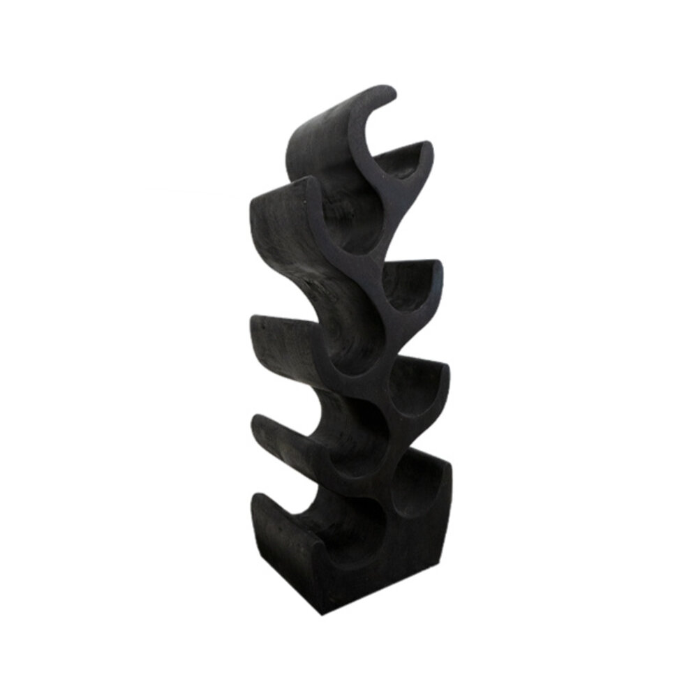 JoJo Living Suarhouten wijnrek zwart - diverse varianten JoJo Living Suarhouten wijnrek zwart - diverse varianten
