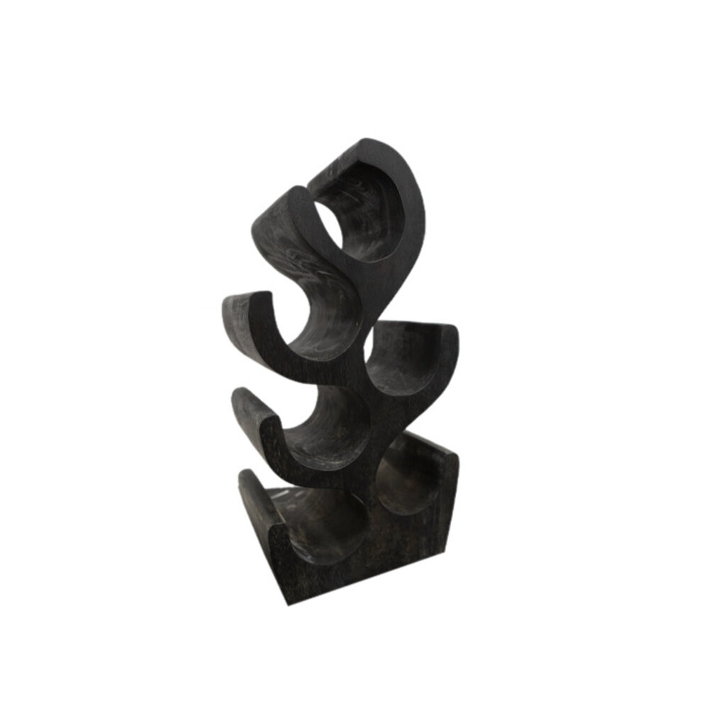 JoJo Living Suarhouten wijnrek zwart - diverse varianten JoJo Living Suarhouten wijnrek zwart - diverse varianten