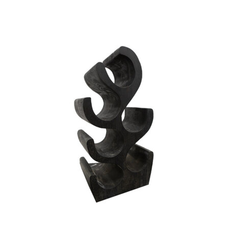 JoJo Living Suarhouten wijnrek zwart - diverse varianten JoJo Living Suarhouten wijnrek zwart - diverse varianten