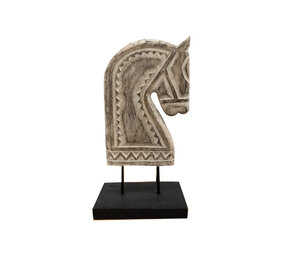 JoJo Living Suarhouten ornament Paardenhoofd JoJo Living Suarhouten ornament Paardenhoofd
